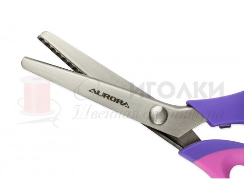 Ножницы зиг-заг Aurora "Волна" 23 см. шаг зубчика 5 мм. арт.AU493 уп.1 шт.
